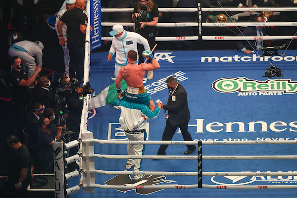 Canelo wins by TKO