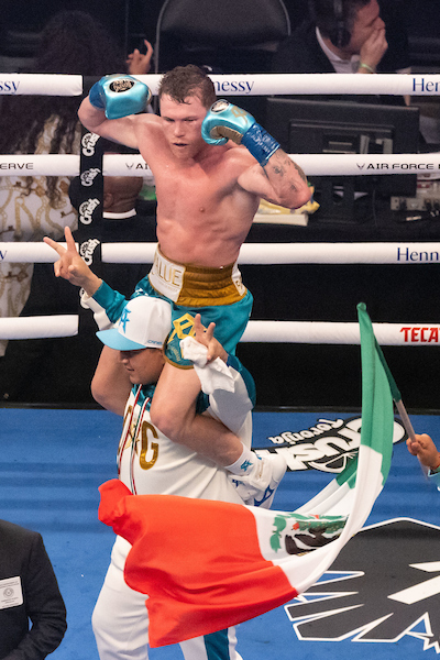Canelo celebrations