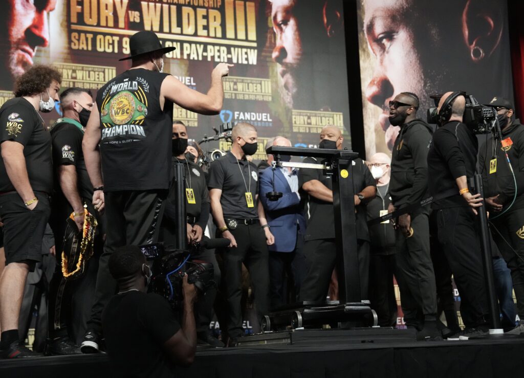 Wilder fury III weigh in